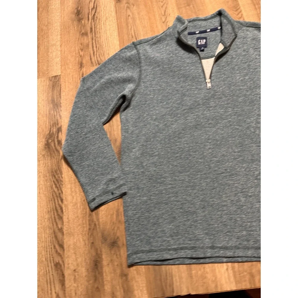 GAP Sweater Men's Size Small Green Pullover 1/4 Zip Long Sleeve